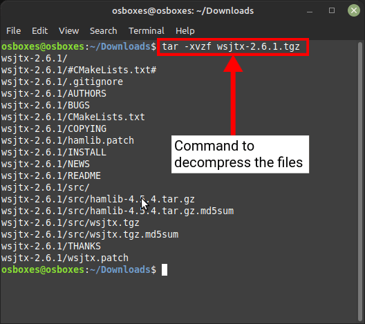 టార్ ఫైల్ను విడదీయడం